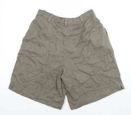 Hirsch. Womens Brown Polyester Paperbag Shorts Size 28 in L9 in Regular Zip