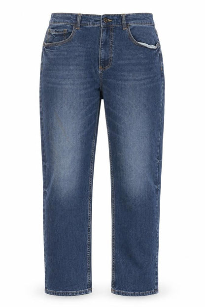 NEXT Womens Blue Cotton Straight Jeans Size 30 L32 in Regular Zip