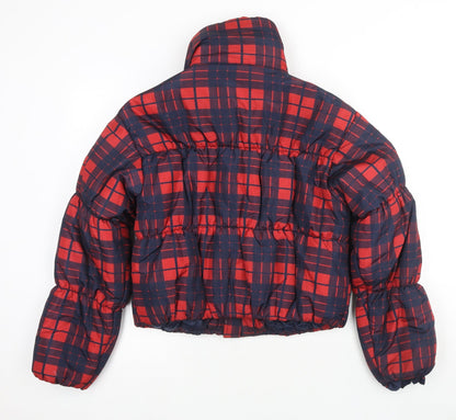 Womens UK Size 8 PRETTYLITTLETHING Red Puffer Jacket