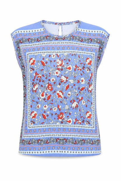 Womens UK Size 8 Intuition Multicoloured Basic Blouse
