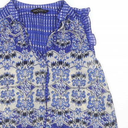 Womens UK Size 10 Dorothy Perkins Blue Basic Tank