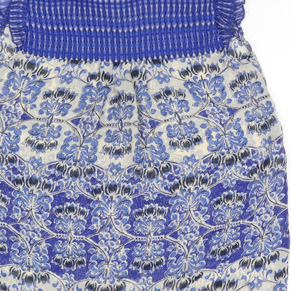 Womens UK Size 10 Dorothy Perkins Blue Basic Tank