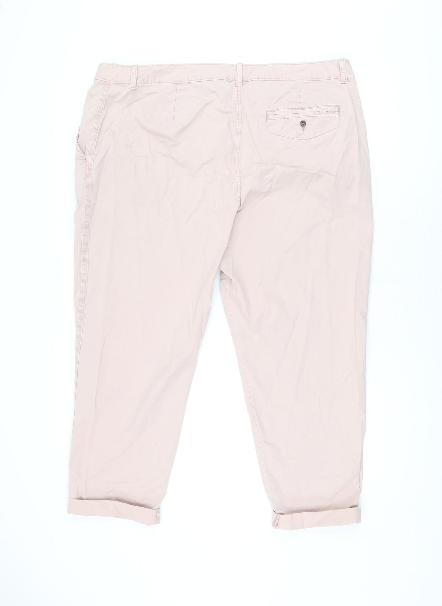 Womens UK Size 20 Marks and Spencer Regular Fit Chino Pink Trousers