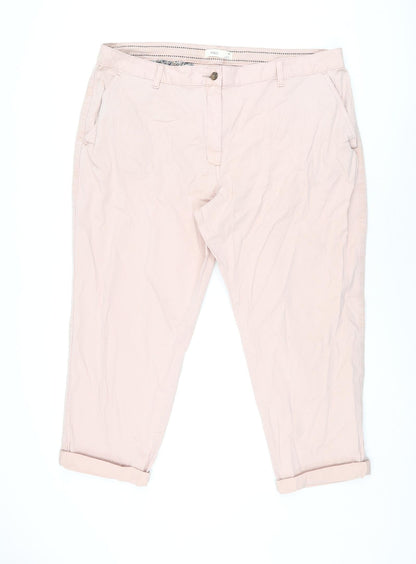 Womens UK Size 20 Marks and Spencer Regular Fit Chino Pink Trousers