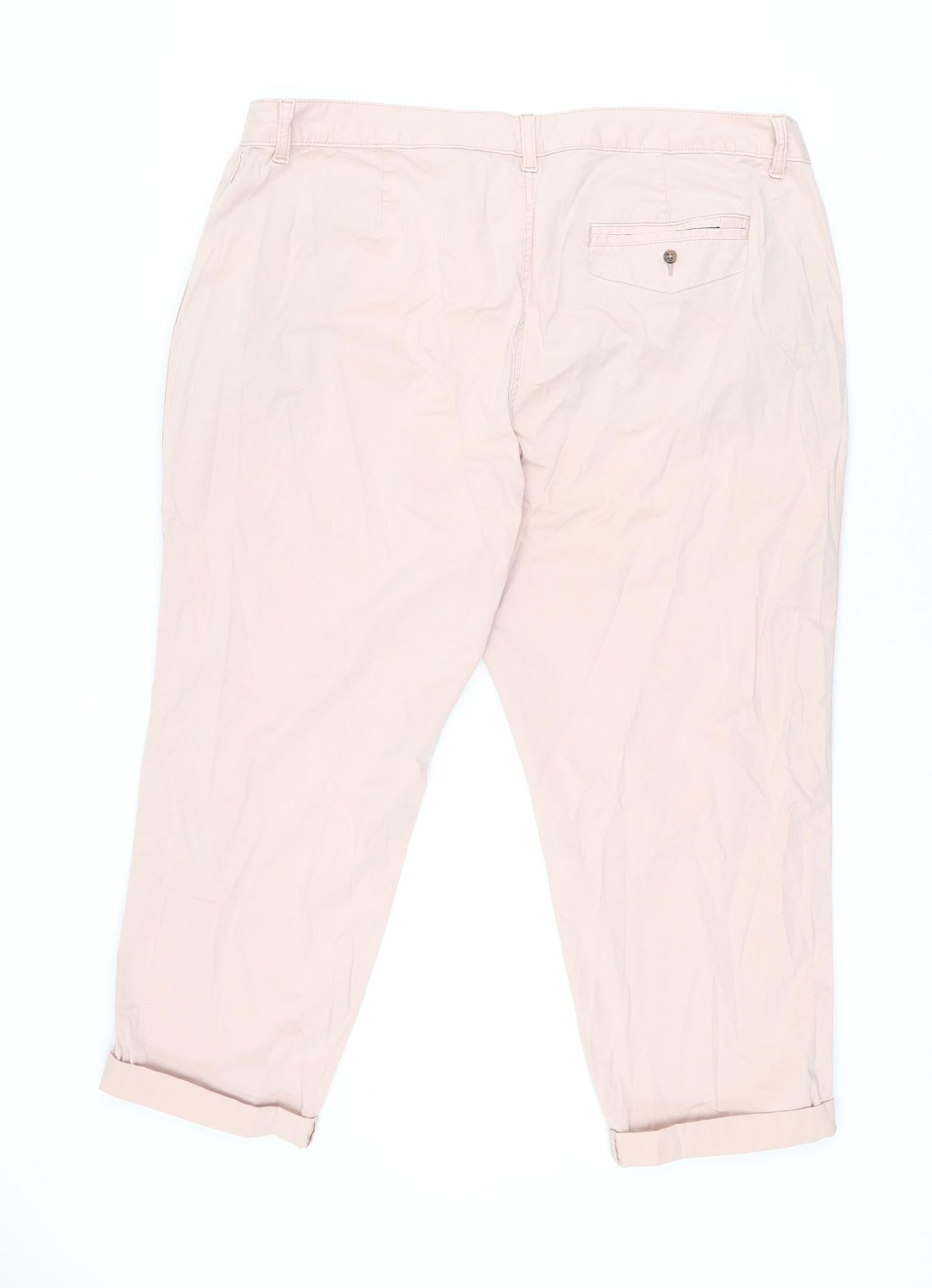 Womens UK Size 20 Marks and Spencer Regular Fit Chino Pink Trousers