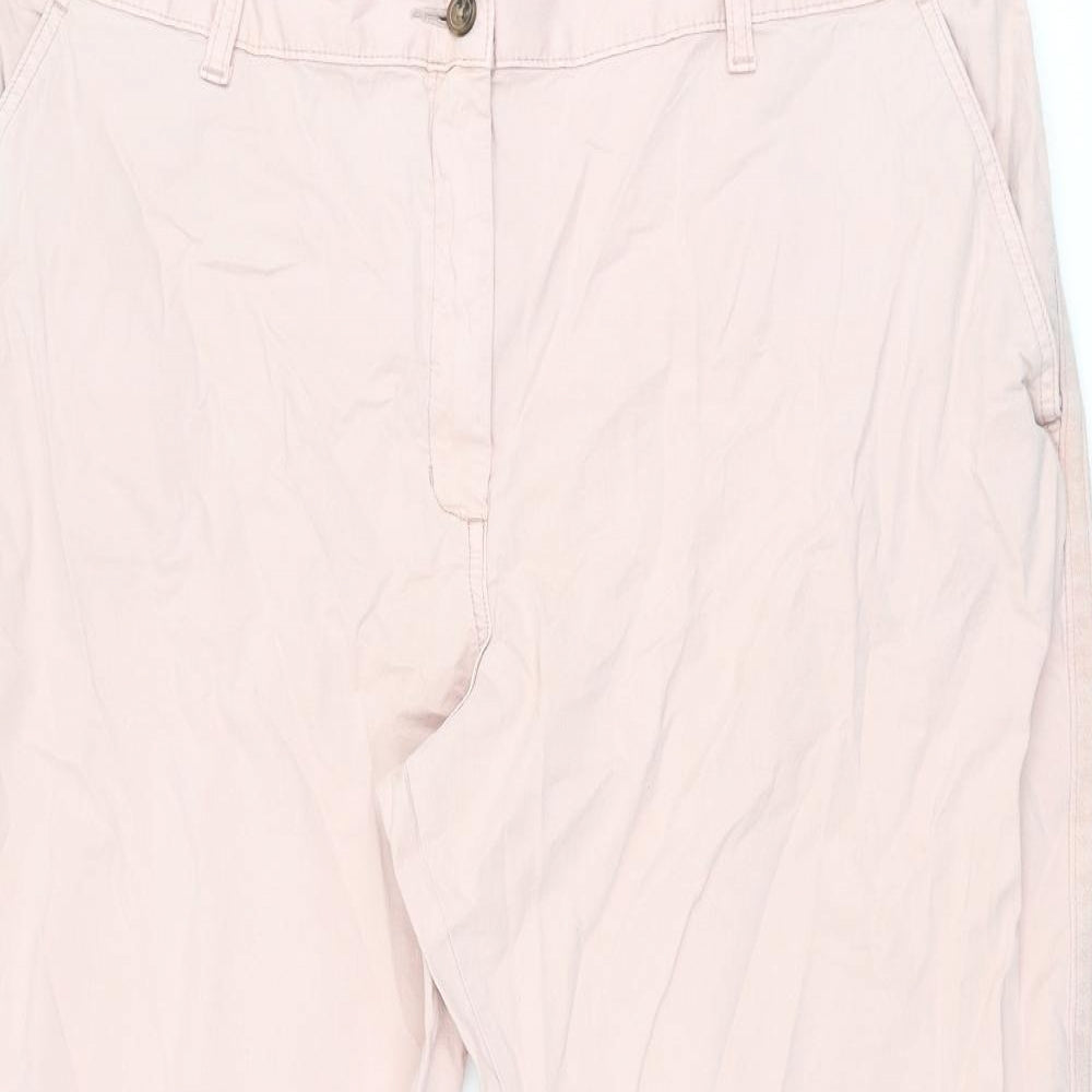 Womens UK Size 20 Marks and Spencer Regular Fit Chino Pink Trousers
