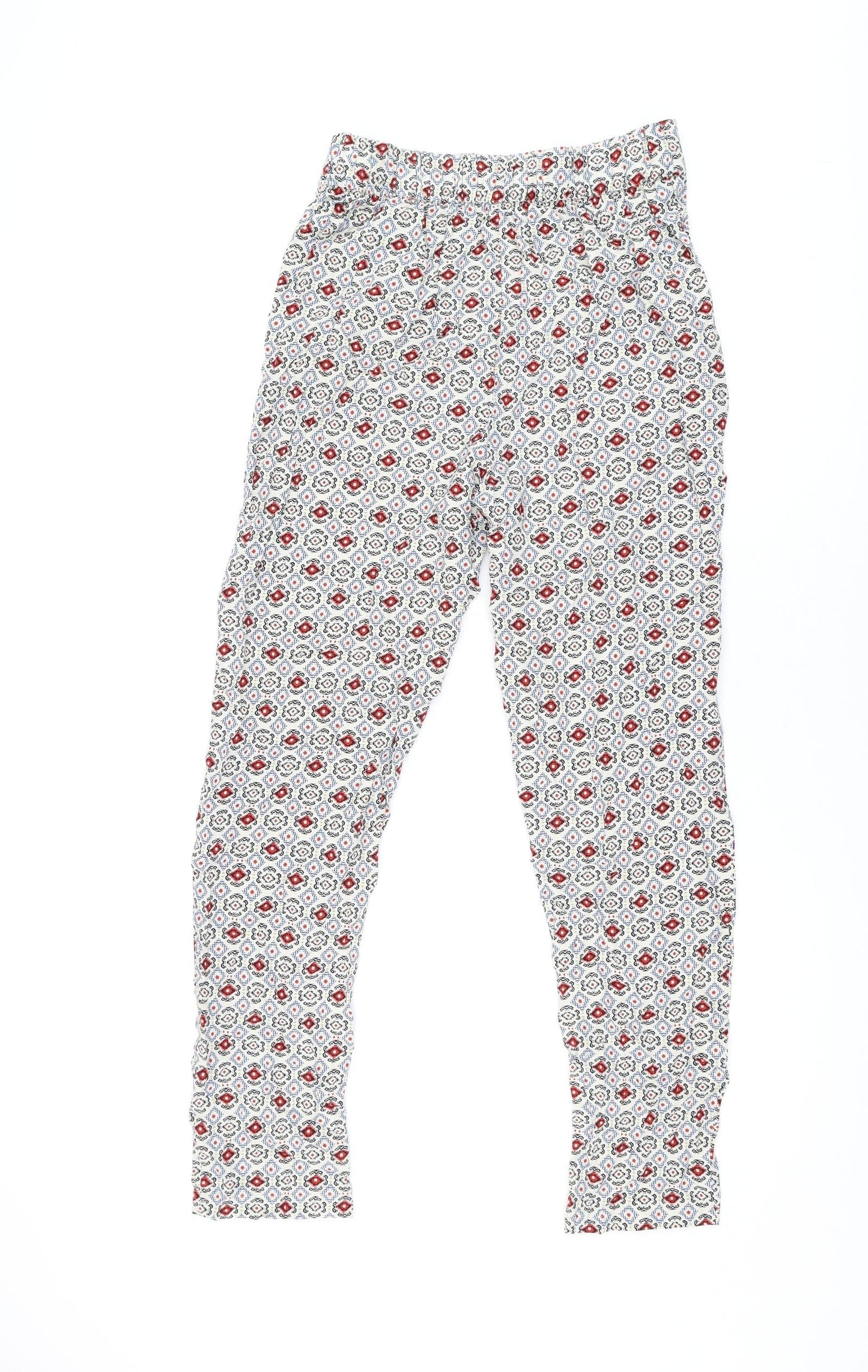 Womens UK Size 8 Marks and Spencer Regular Fit  Ivory Trousers