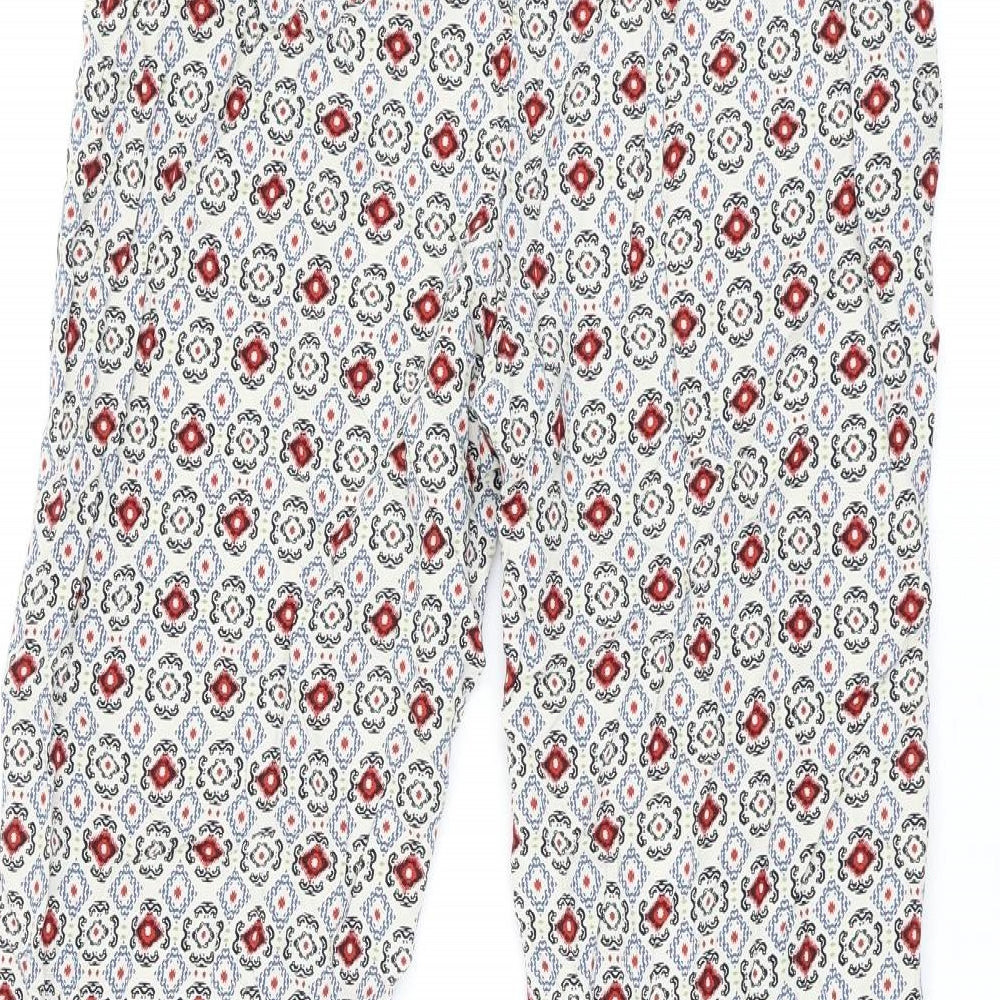 Womens UK Size 8 Marks and Spencer Regular Fit  Ivory Trousers