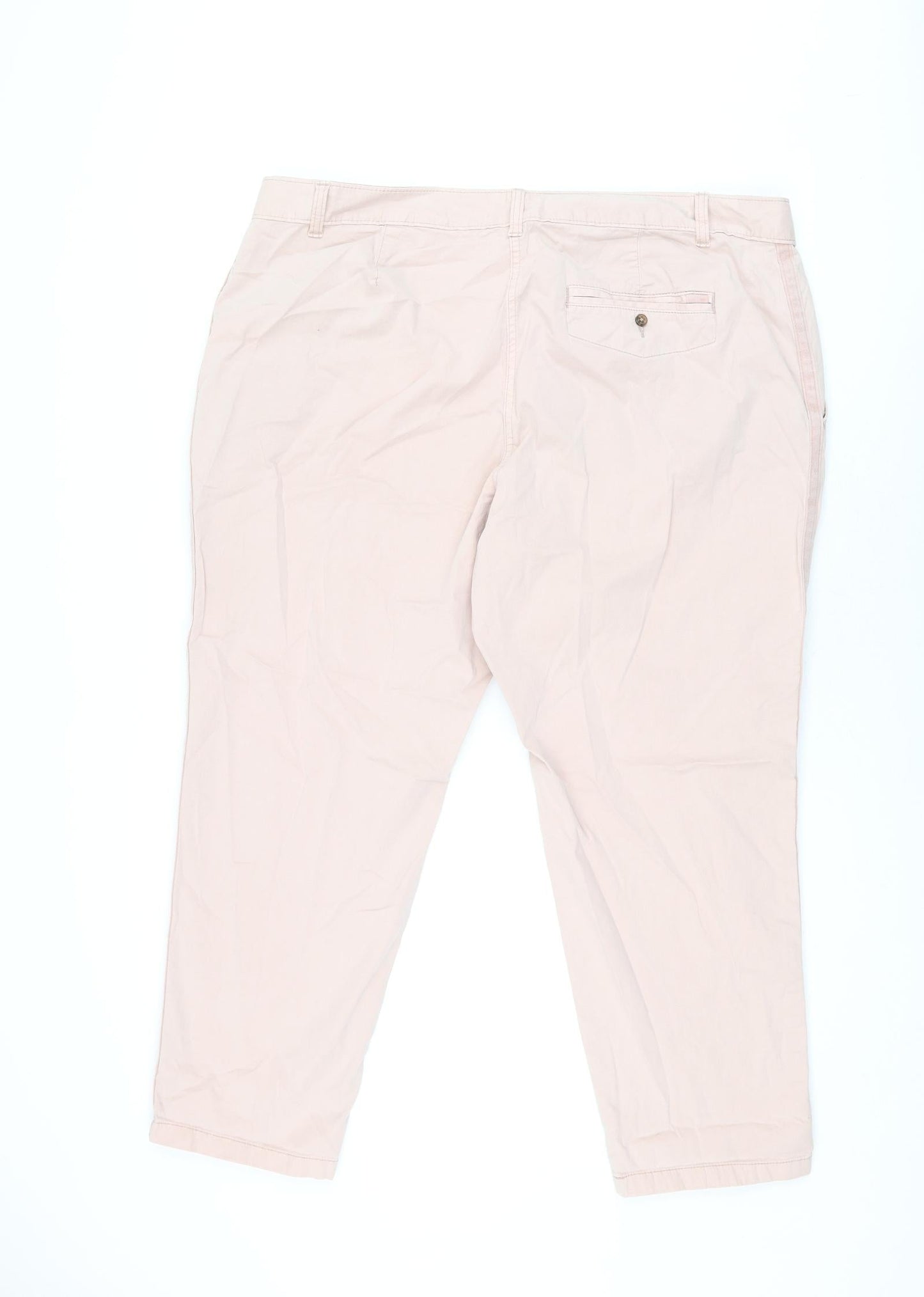 Womens UK Size 20 Marks and Spencer Regular Fit Chino Pink Trousers