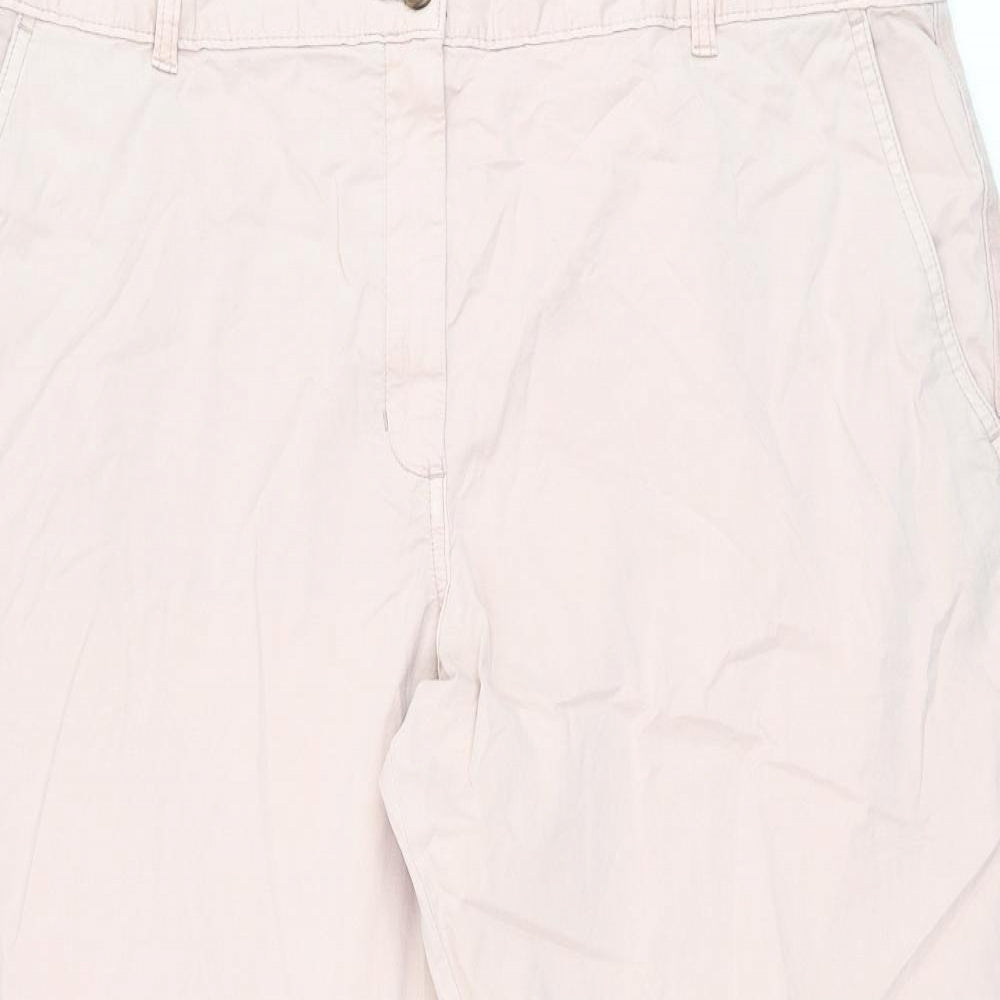 Womens UK Size 20 Marks and Spencer Regular Fit Chino Pink Trousers