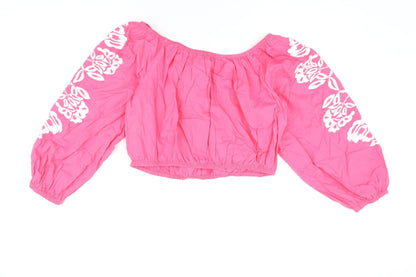 Womens UK Size 16 Marks and Spencer Pink Basic T-Shirt