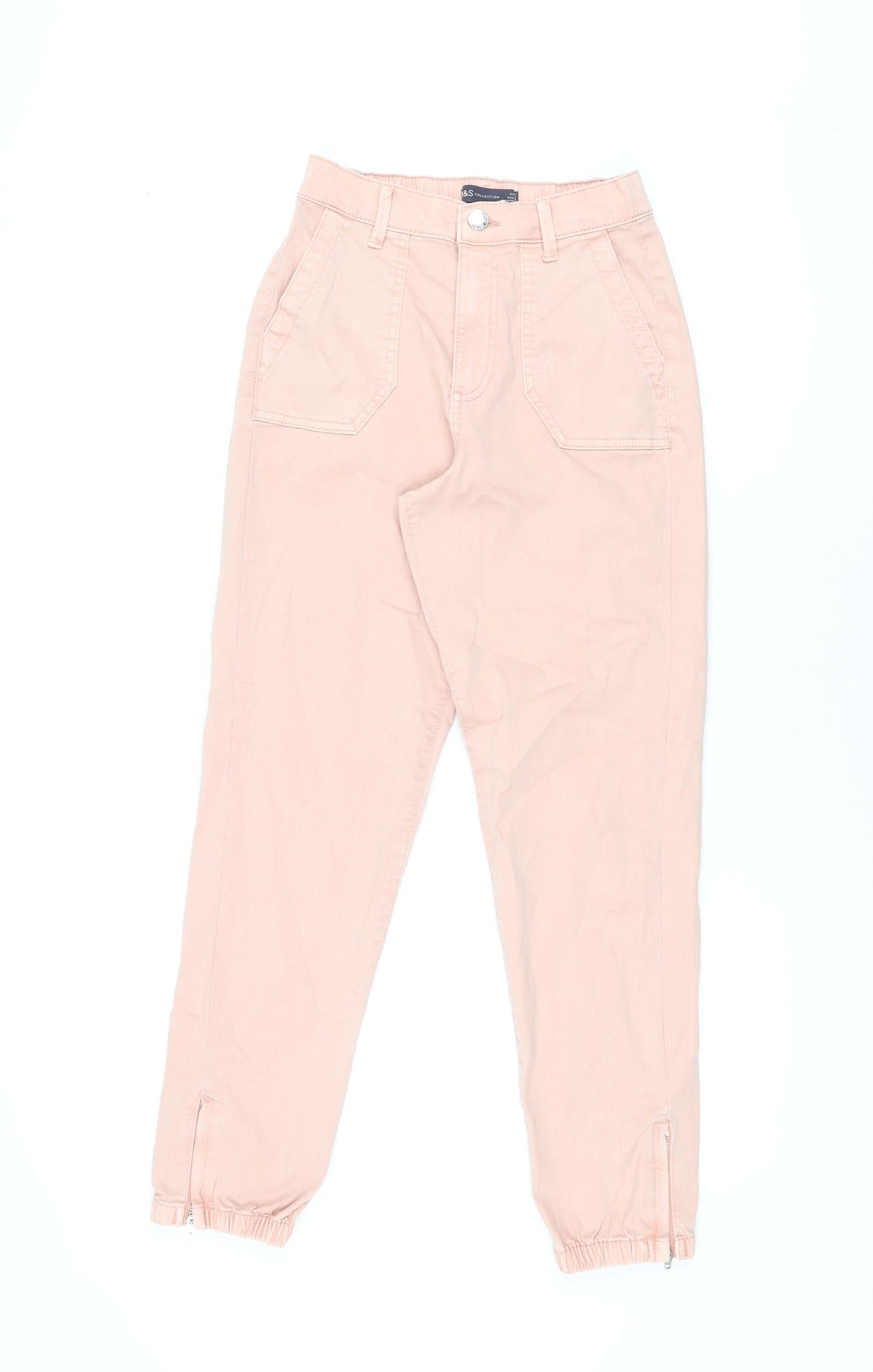 Womens UK Size 6 Marks and Spencer Regular Fit  Pink Trousers
