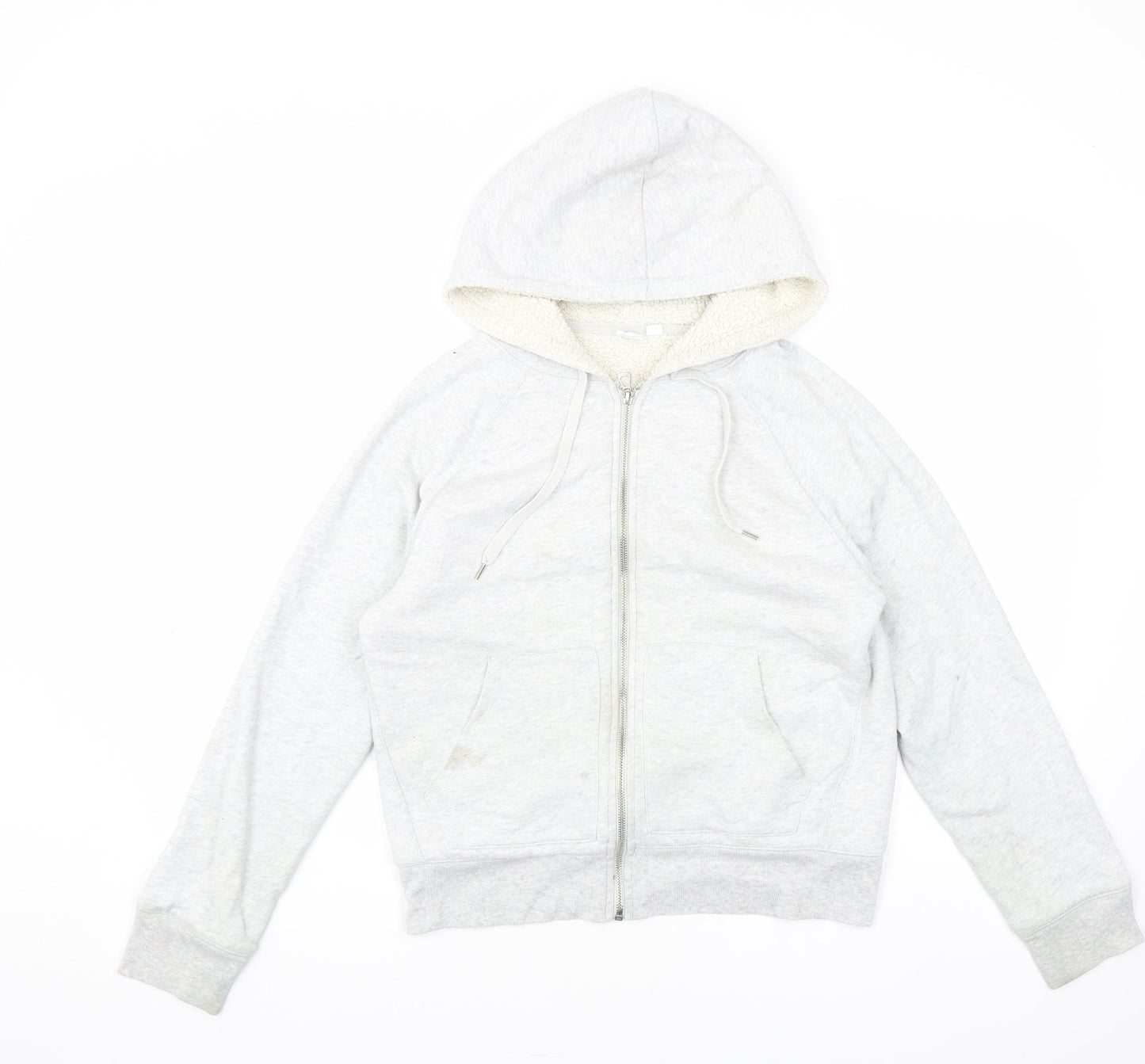 Gap Womens Grey Cotton Full Zip Hoodie Size M Zip