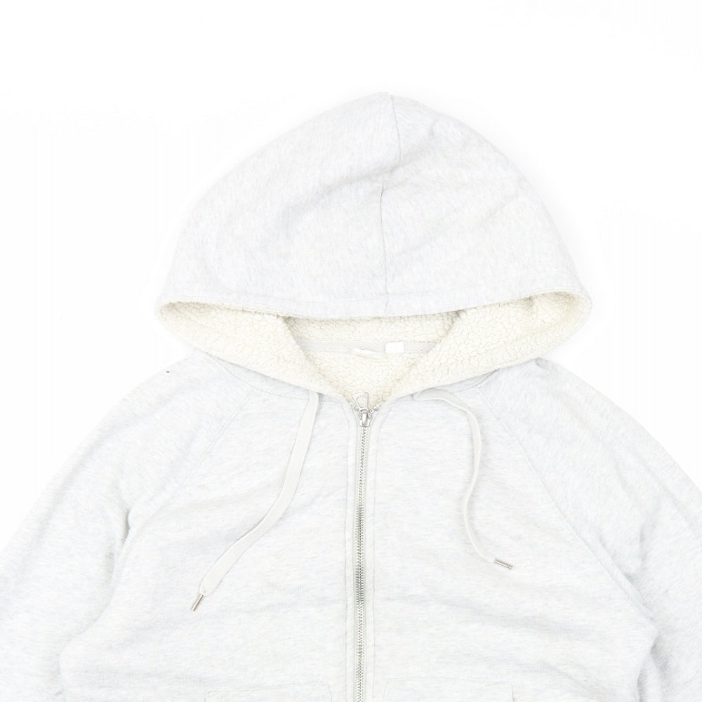 Gap Womens Grey Cotton Full Zip Hoodie Size M Zip