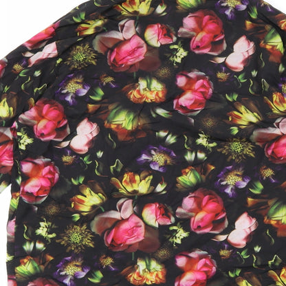 Indigo Sky Womens Multicoloured Floral Polyester Basic Button-Up Size 8 Collared