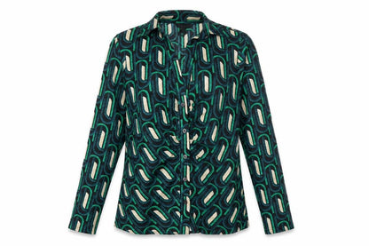 Womens UK Size 6 New Look Green Basic Button-Up