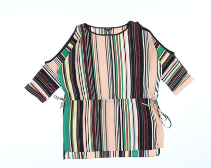 Womens UK Size 6 River Island Multicoloured Basic T-Shirt