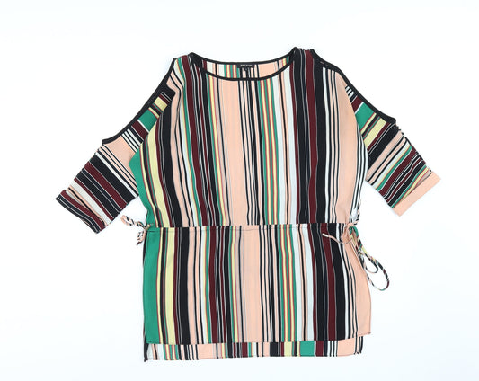 Womens UK Size 6 River Island Multicoloured Basic T-Shirt