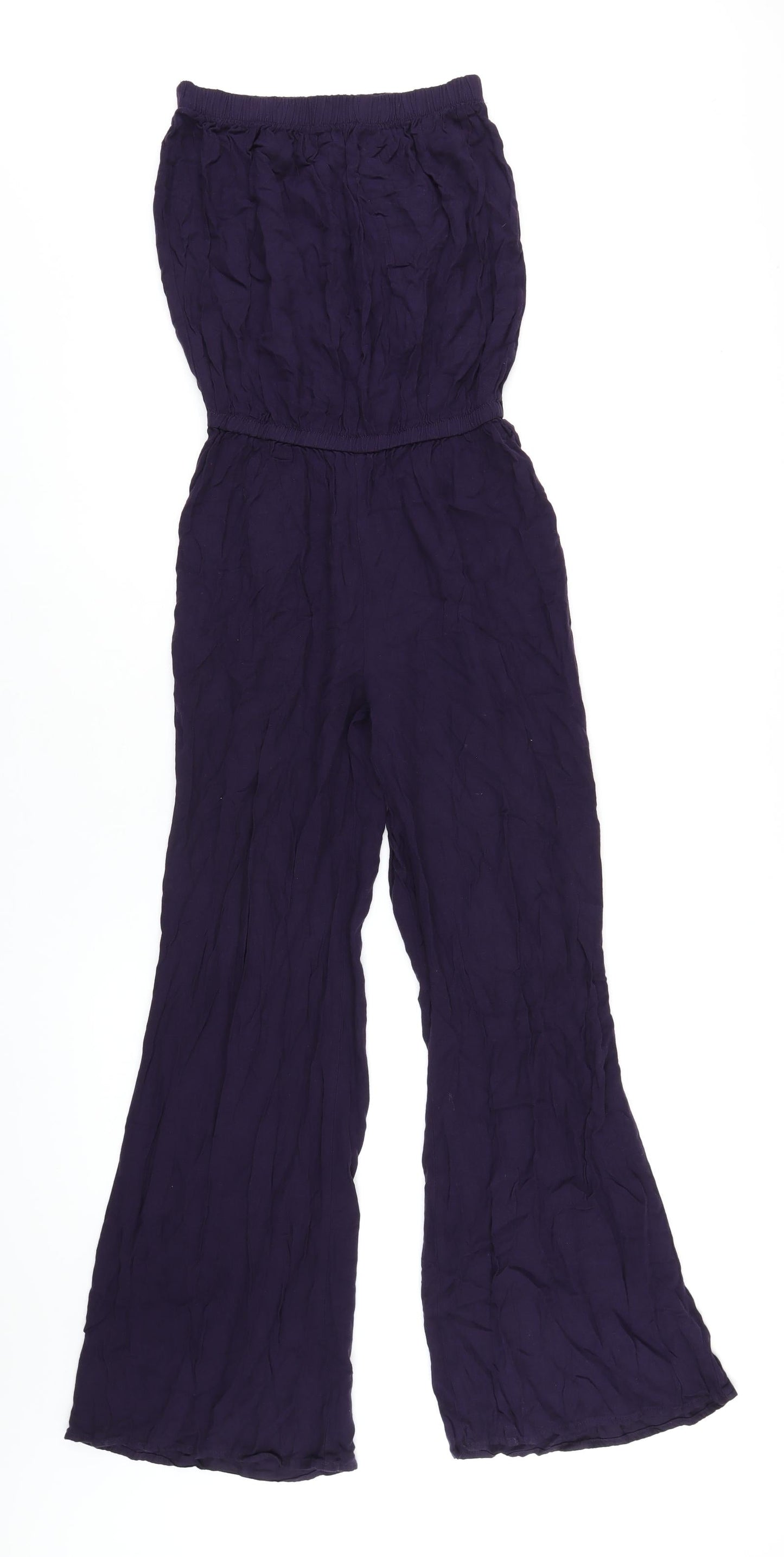 NEXT Womens Purple Vinyl Jumpsuit One-Piece Size 6 L29 in Pullover