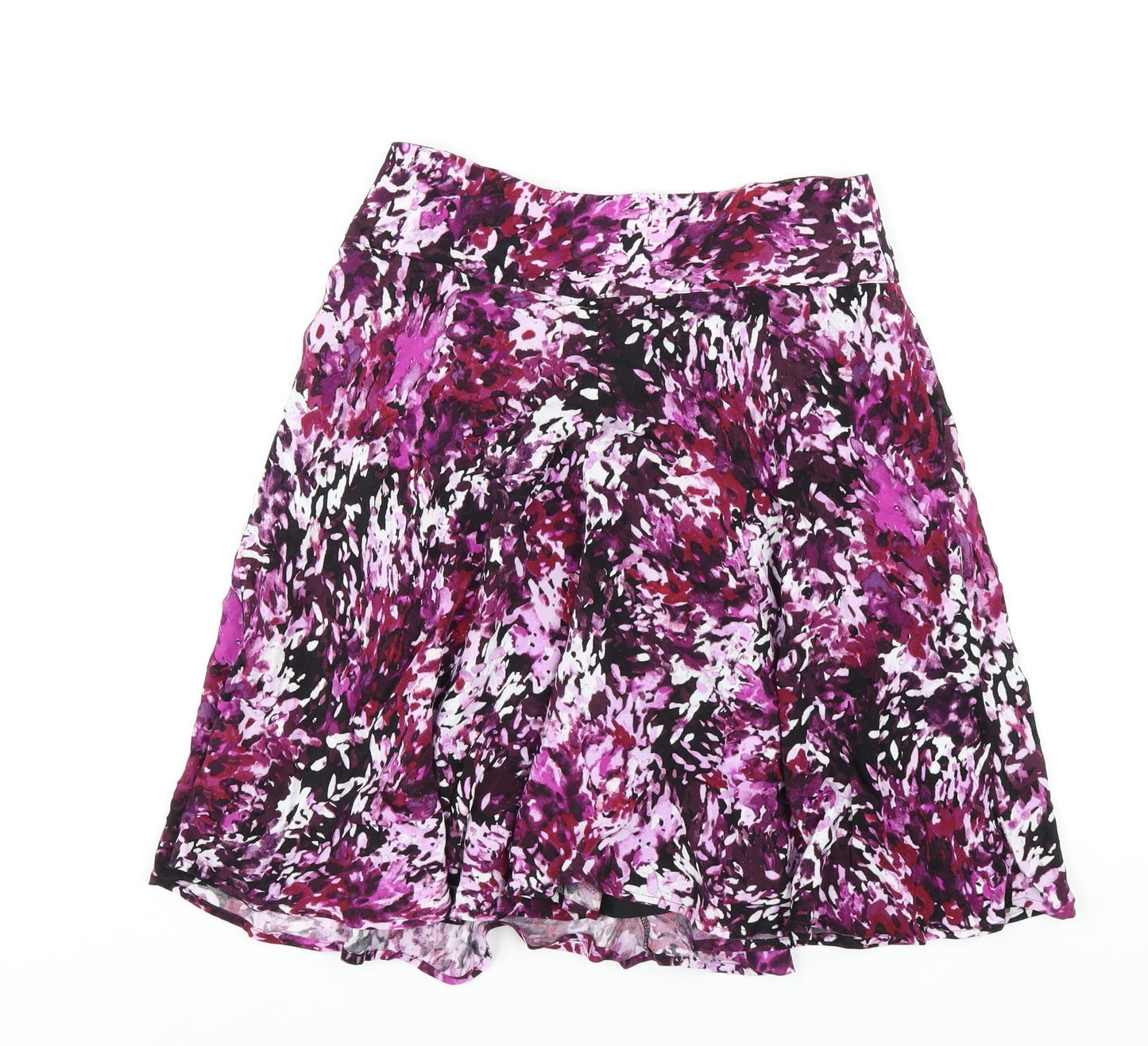 White House Black Market Womens Purple Viscose A-Line Skirt Size 4 Zip