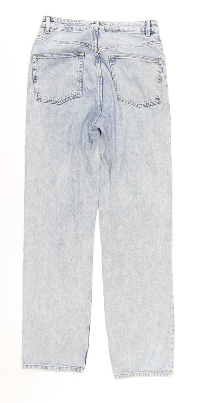 ASOS Womens Blue Cotton Straight Jeans Size 30 in L32 in Regular Zip