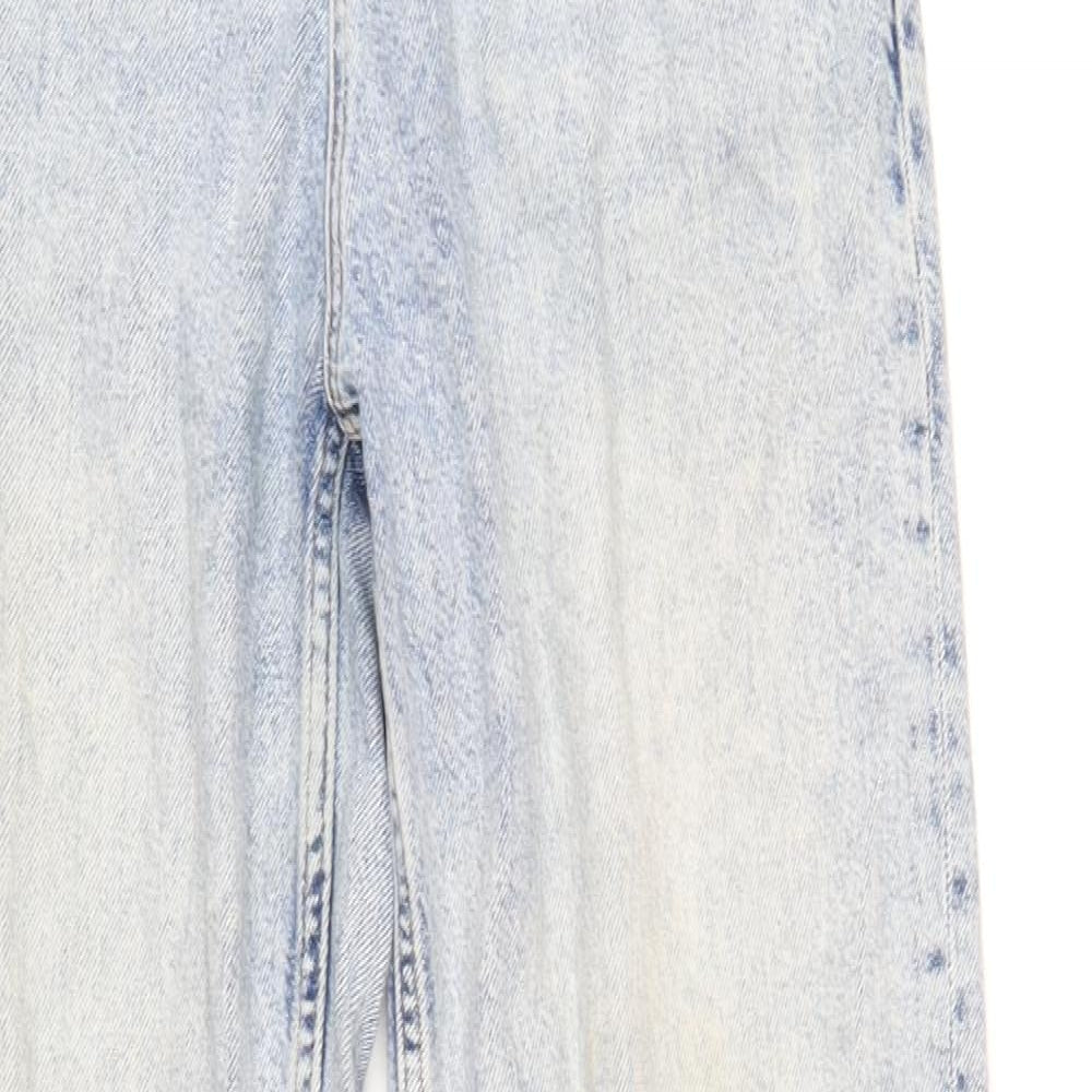 ASOS Womens Blue Cotton Straight Jeans Size 30 in L32 in Regular Zip