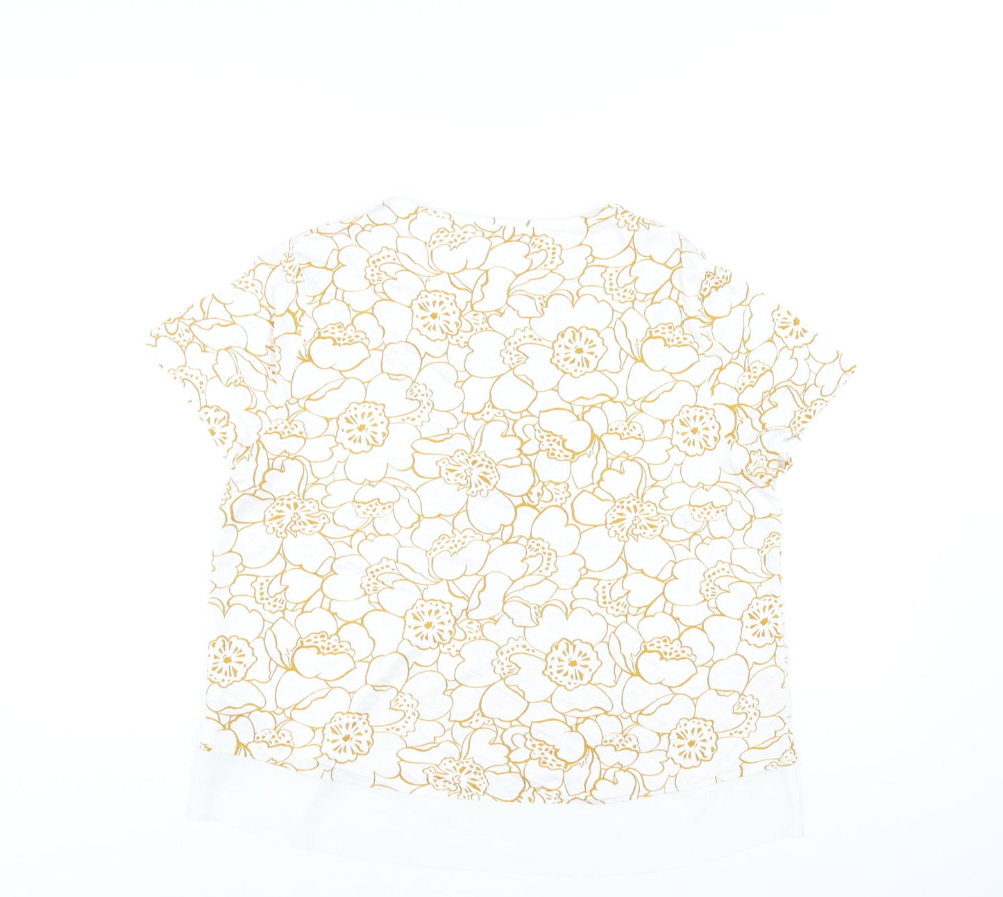 Womens UK Size 14 Marks and Spencer White Basic T-Shirt
