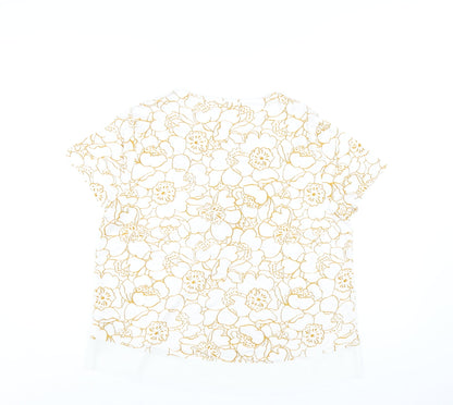 Womens UK Size 14 Marks and Spencer White Basic T-Shirt