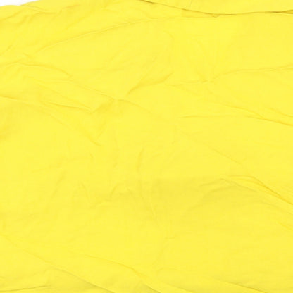 Womens UK Size M Zara Yellow Basic T-Shirt
