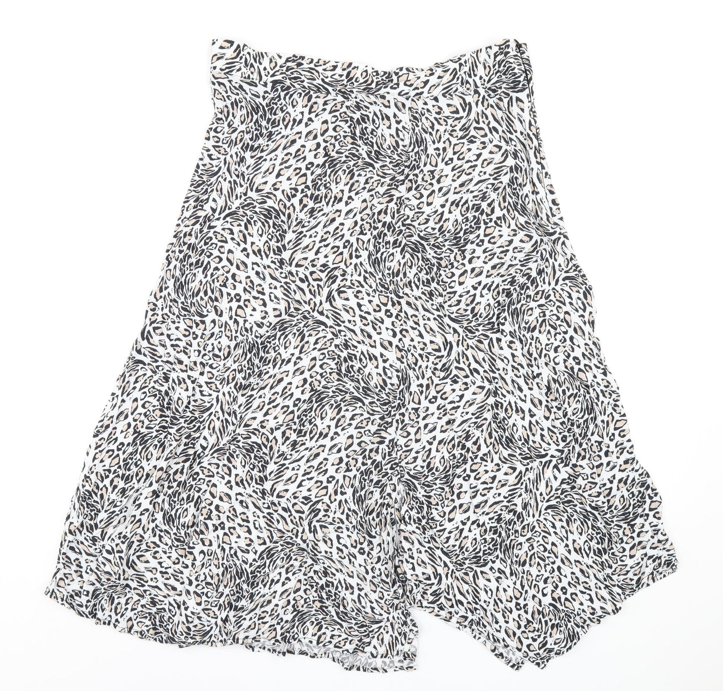 Sosandar Womens Multicoloured Animal Print Viscose A-Line Skirt Size 14 Zip