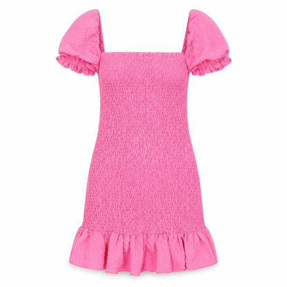 Zara Womens Pink Polyester Bodycon Size S Square Neck Pullover