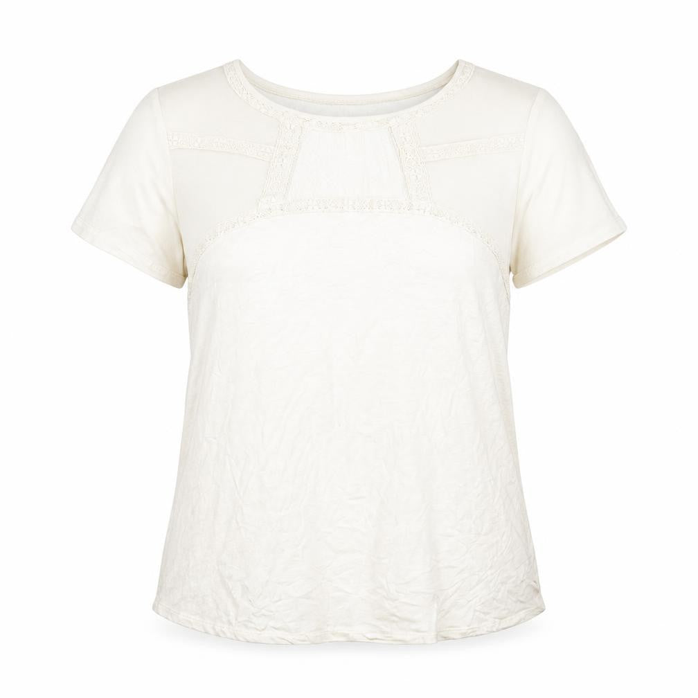 Womens UK Size L H&M Ivory Basic T-Shirt