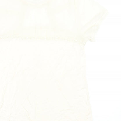 Womens UK Size L H&M Ivory Basic T-Shirt