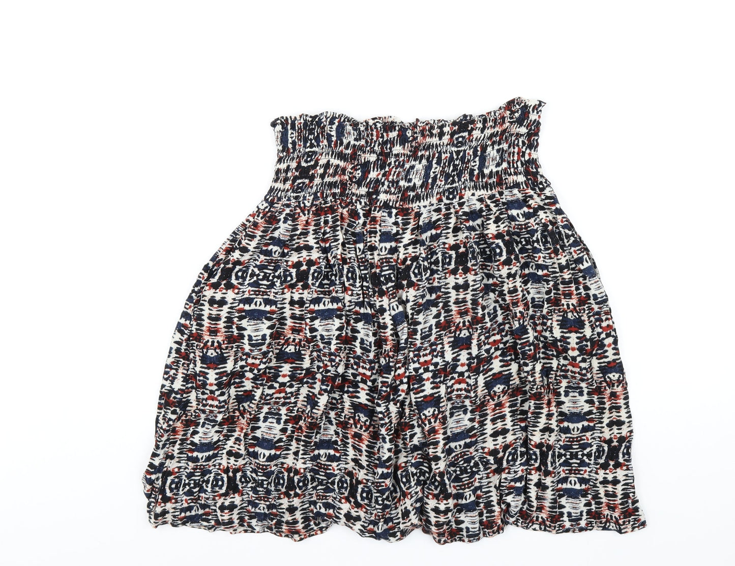 Idano Womens Multicoloured Geometric Viscose A-Line Skirt Size S