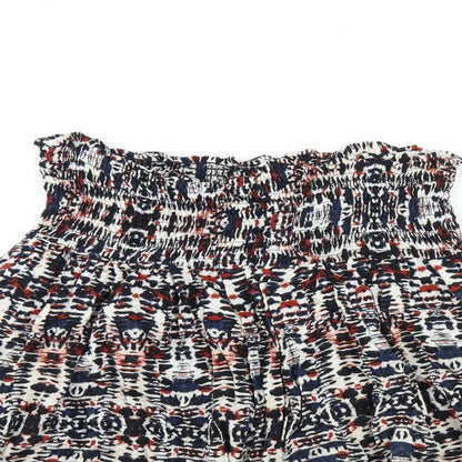 Idano Womens Multicoloured Geometric Viscose A-Line Skirt Size S
