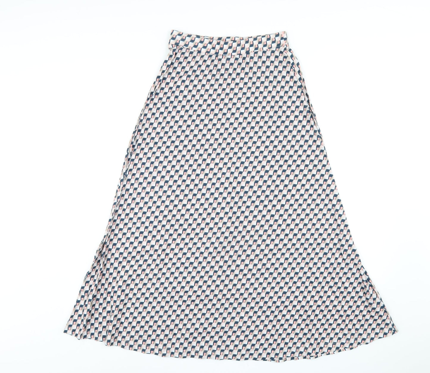 Marks and Spencer Womens Multicoloured Geometric Polyester A-Line Skirt Size 6