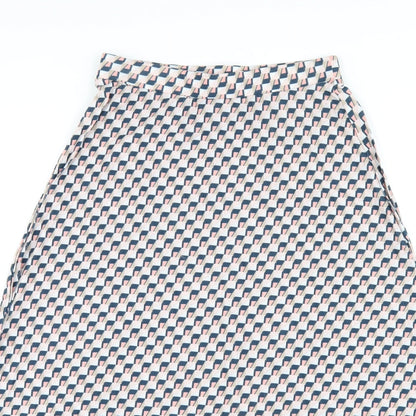 Marks and Spencer Womens Multicoloured Geometric Polyester A-Line Skirt Size 6