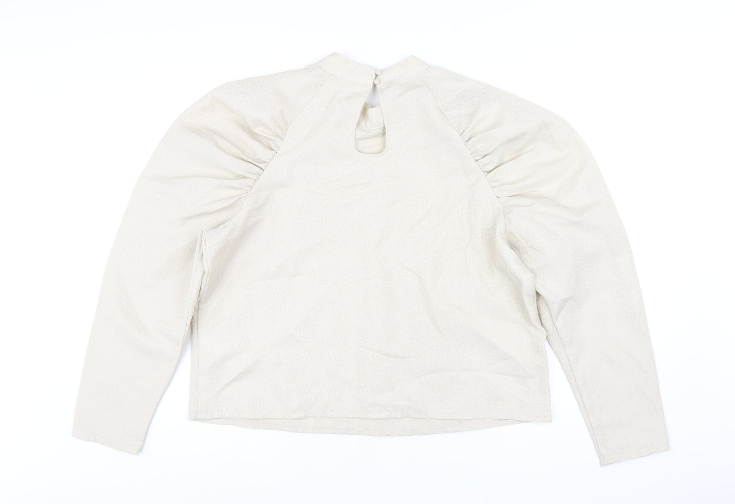 Womens UK Size L H&M Beige Basic T-Shirt