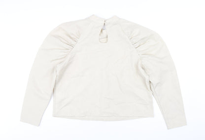 Womens UK Size L H&M Beige Basic T-Shirt