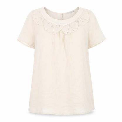 Womens UK Size 12 Red Herring Beige Basic T-Shirt