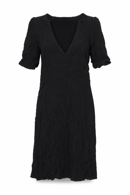 Therapy Womens Black Viscose A-Line Size 12 V-Neck Zip