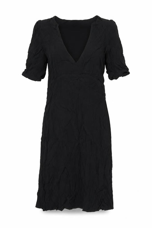 Therapy Womens Black Viscose A-Line Size 12 V-Neck Zip