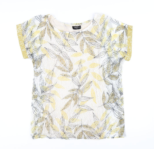 Womens UK Size M Klass Yellow Basic T-Shirt