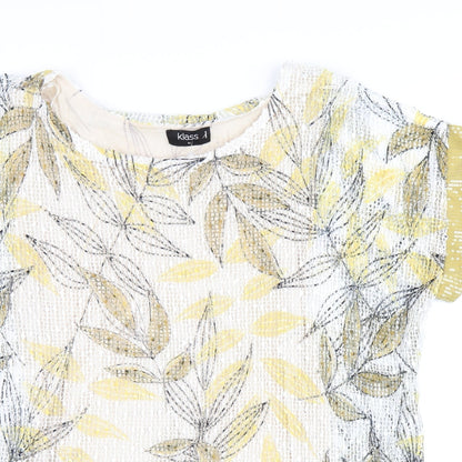 Womens UK Size M Klass Yellow Basic T-Shirt