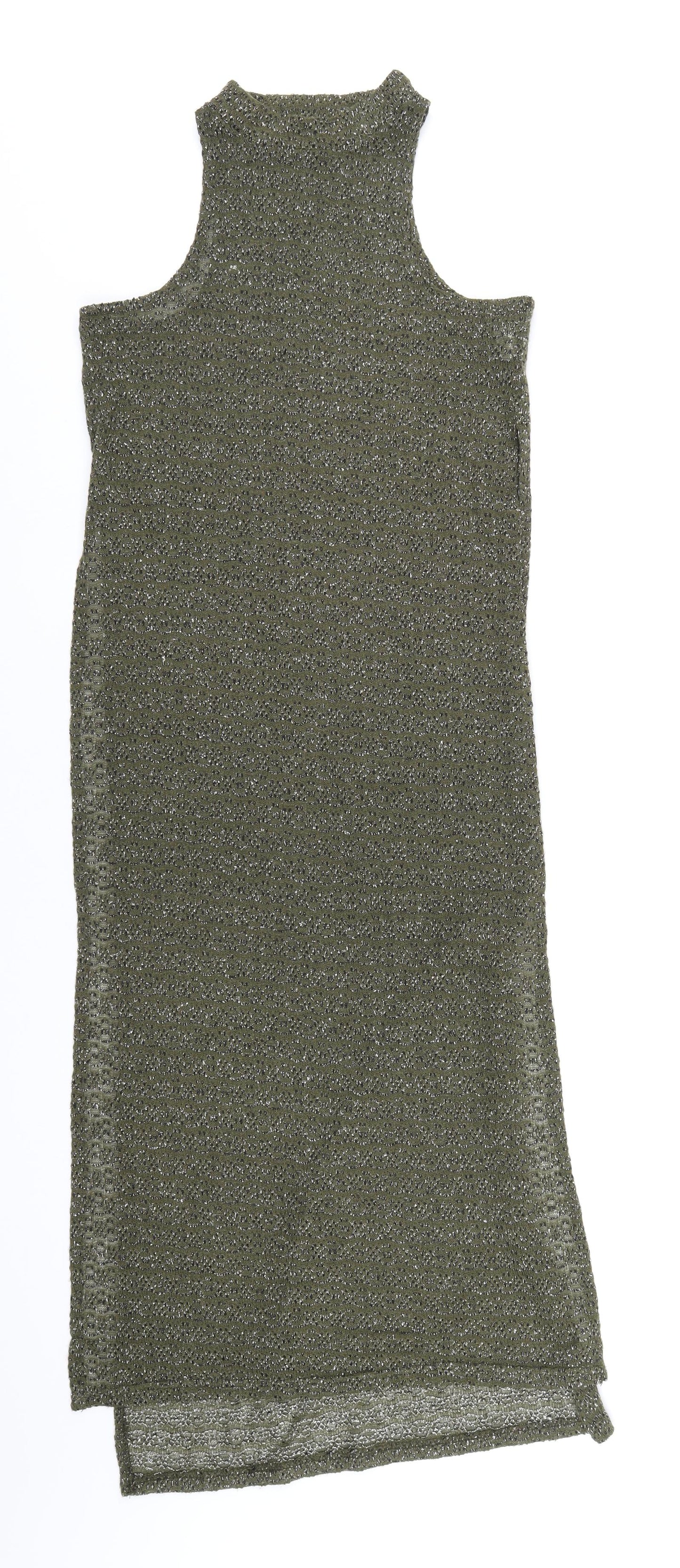 Womens UK Size S QED London Green Basic T-Shirt