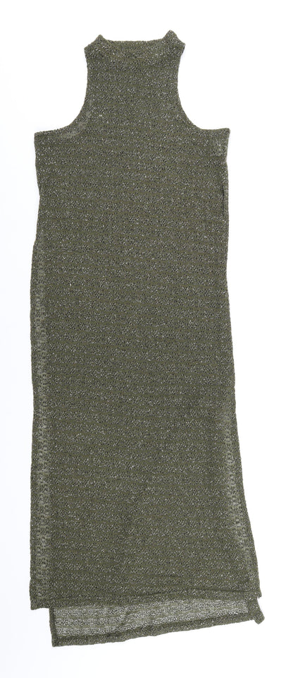 Womens UK Size S QED London Green Basic T-Shirt