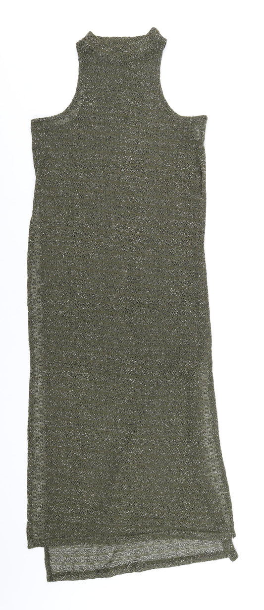 Womens UK Size S QED London Green Basic T-Shirt