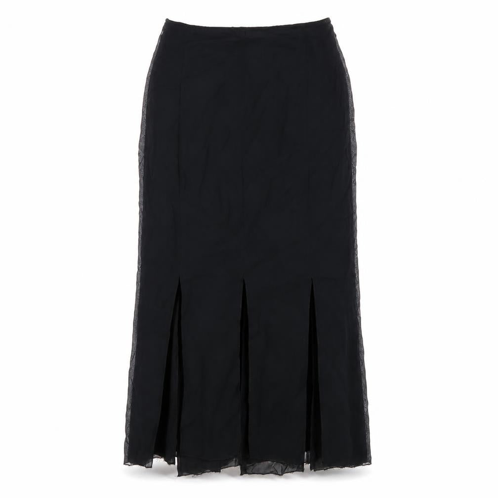 Wallis Womens Black Polyester A-Line Skirt Size 10 Zip