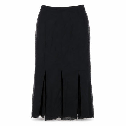 Wallis Womens Black Polyester A-Line Skirt Size 10 Zip
