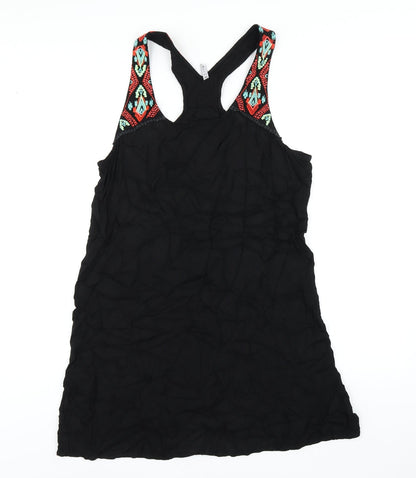 Riviera Womens Black Viscose Tank Dress Size M V-Neck Pullover